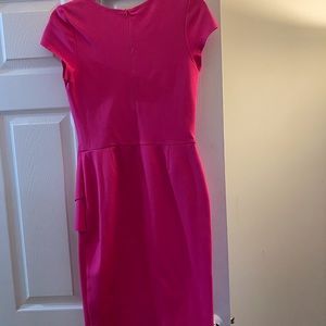 Day Pink ruffle waist dress